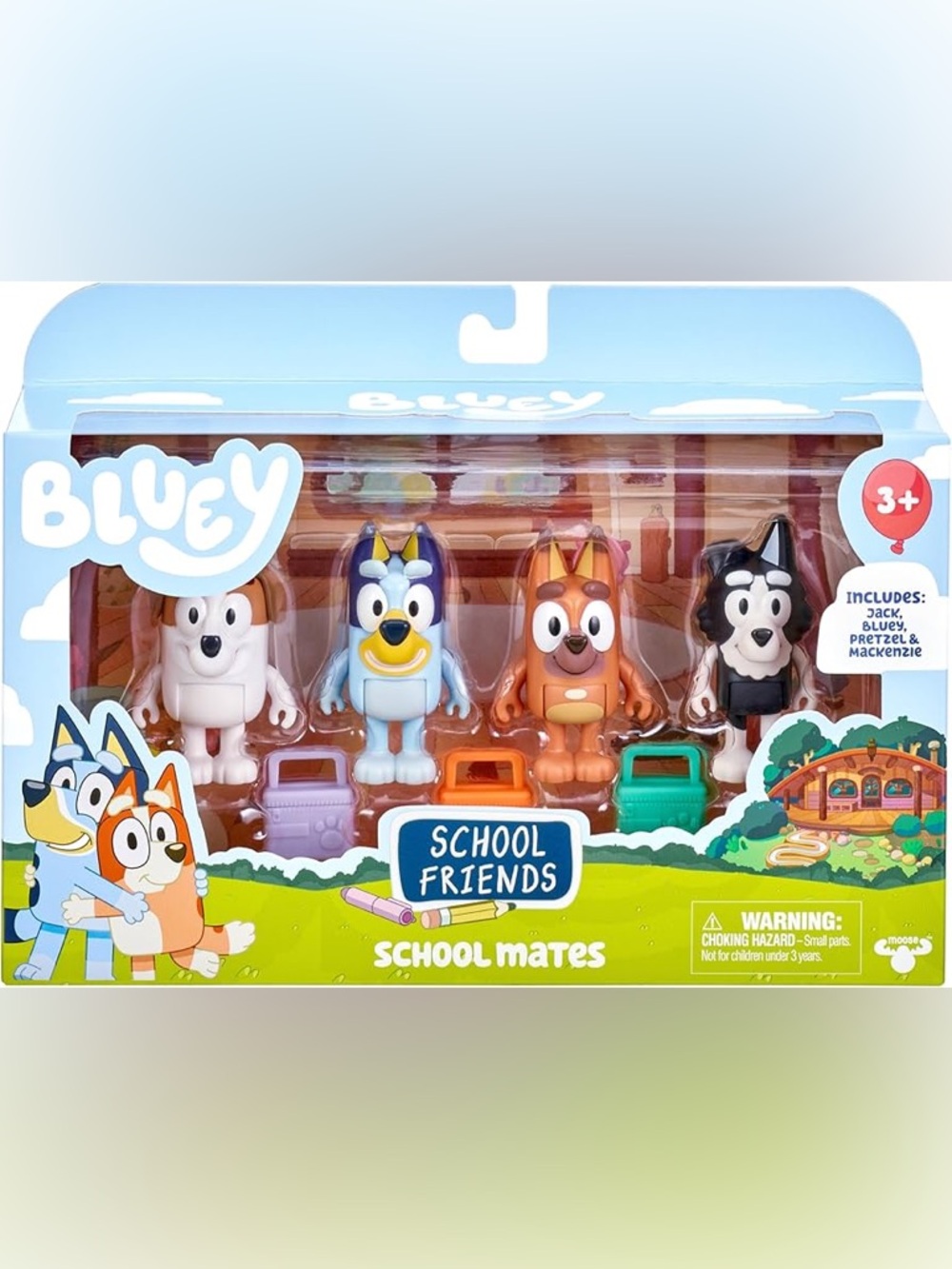 Bluey School Mates Figurine Toys Pack of 4